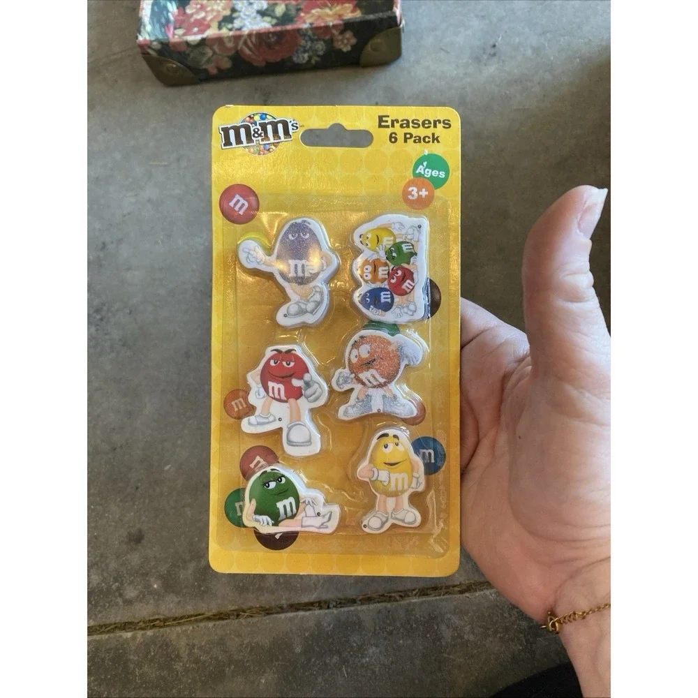 M&M 6 pack Erasers Collectibles New Sealed 2008